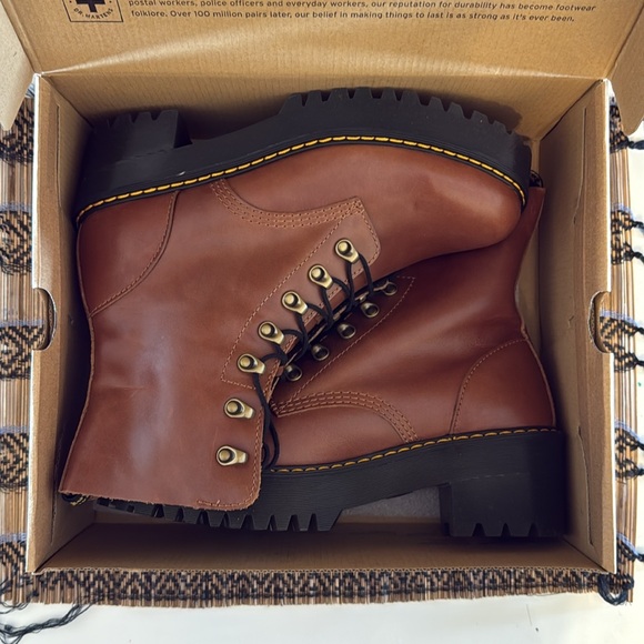 Dr. Martens Chestnut Leather Boots - Picture 2 of 8